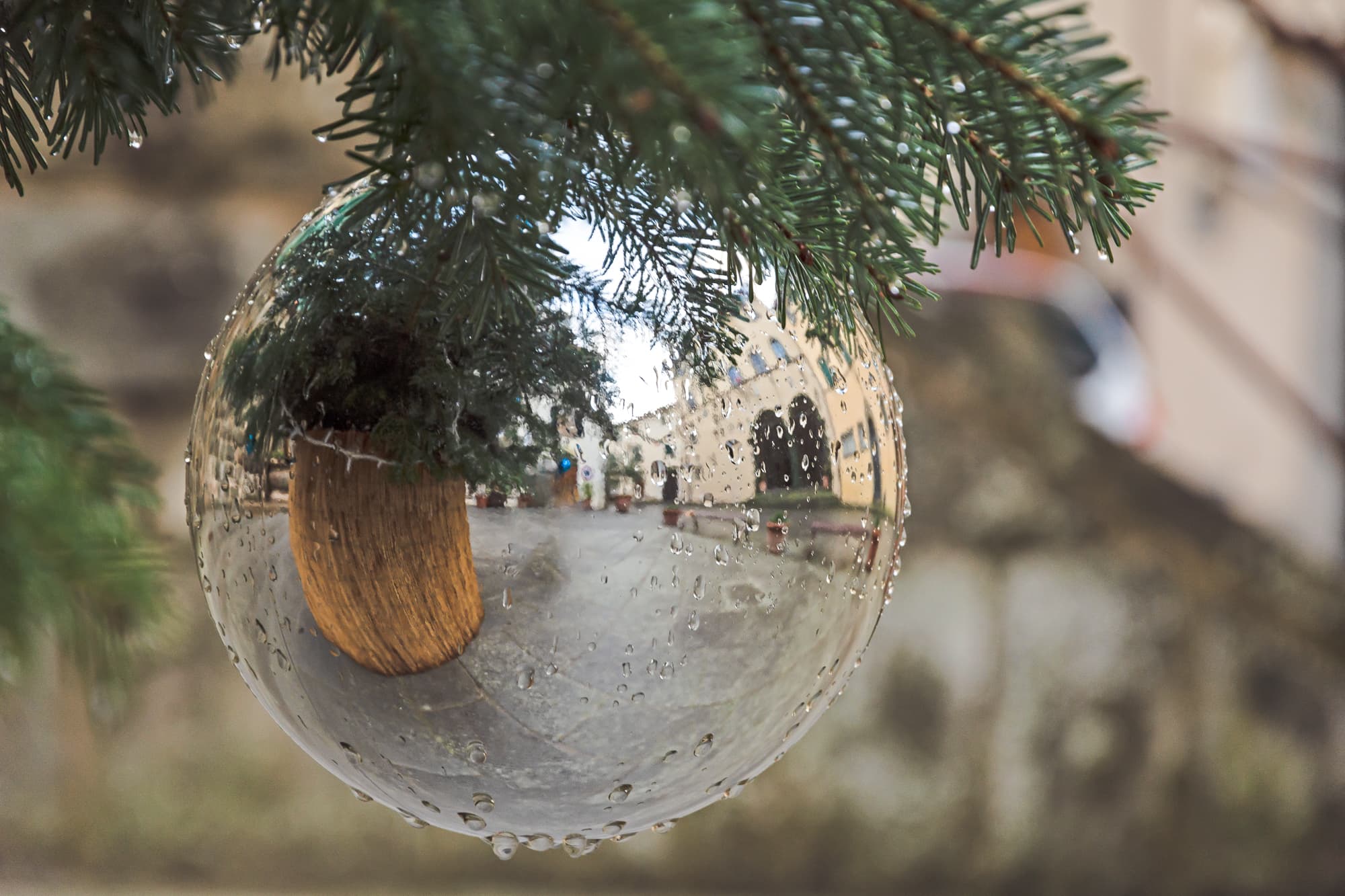 Dettaglio di una luminaria di Natale a Radda in Chianti