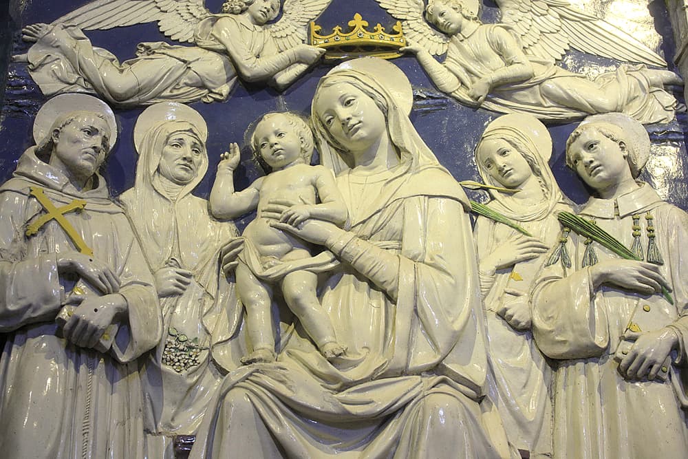 viafrancigena CHIESA DI SANT'AGATA TERRACOTTA INVETRIATA ANDREA DELLA ROBBIA-RADICOFANI leg 15