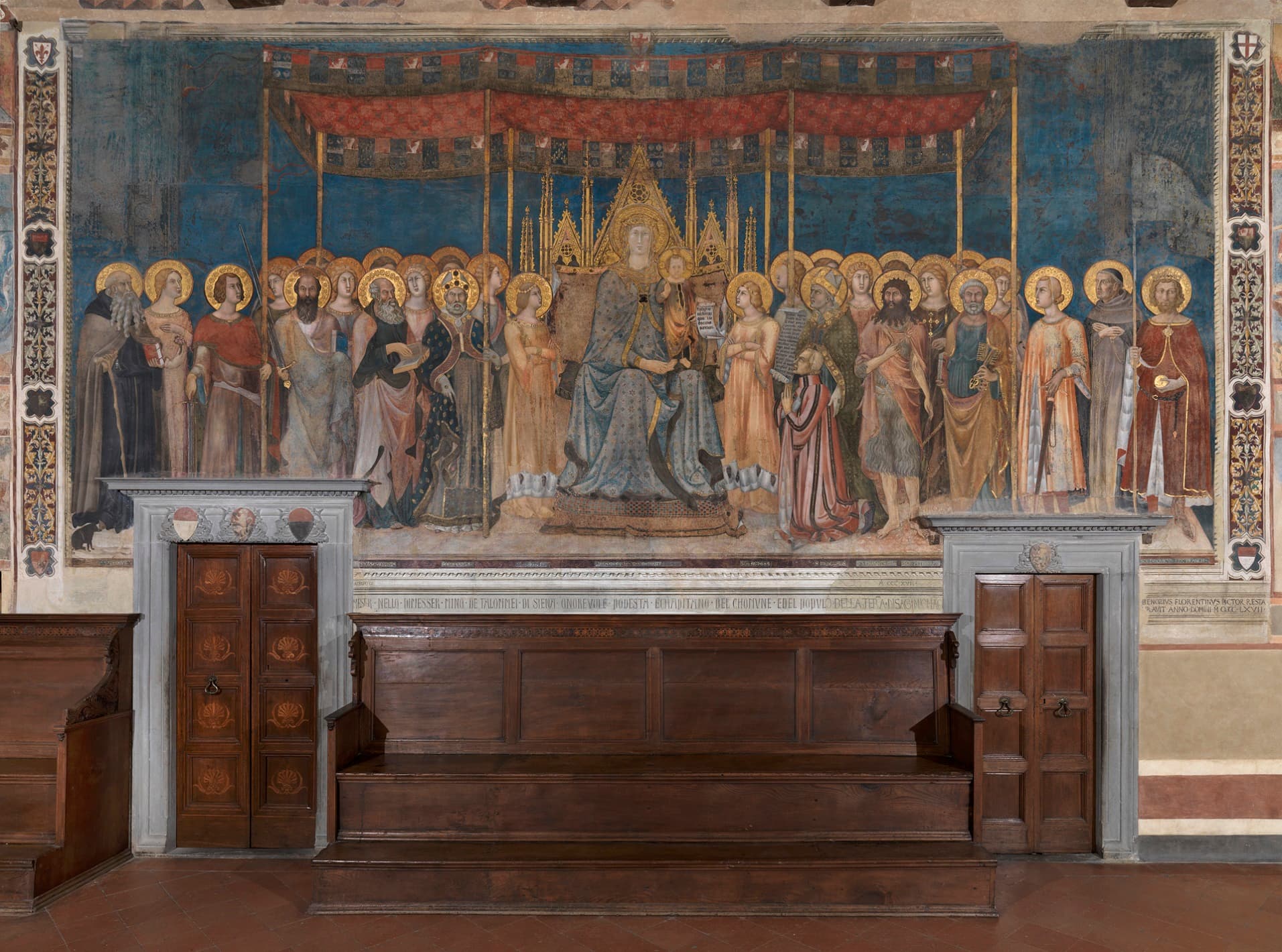 La « Maestà » de Lippo Memmi dans la Salle Dante