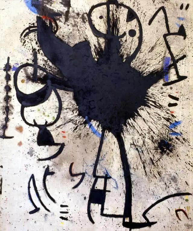 Frau im Vogelflug eingewickelt, Joan Miró