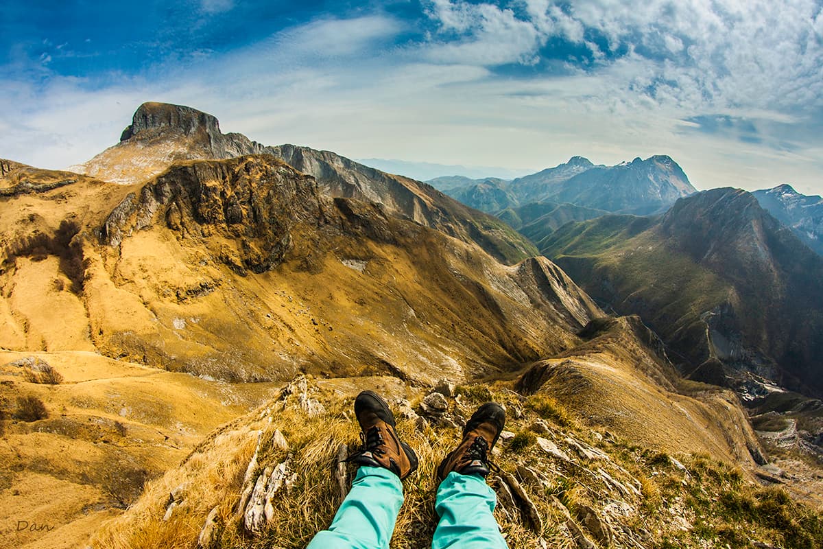 Vista sul monte Sumbra e monte Fiocca