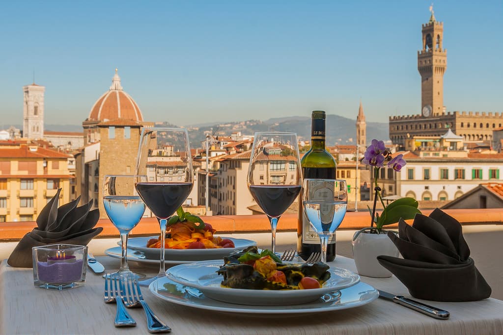Dalla terrazza dell'Hotel Pitti Palace al Ponte Vecchio
