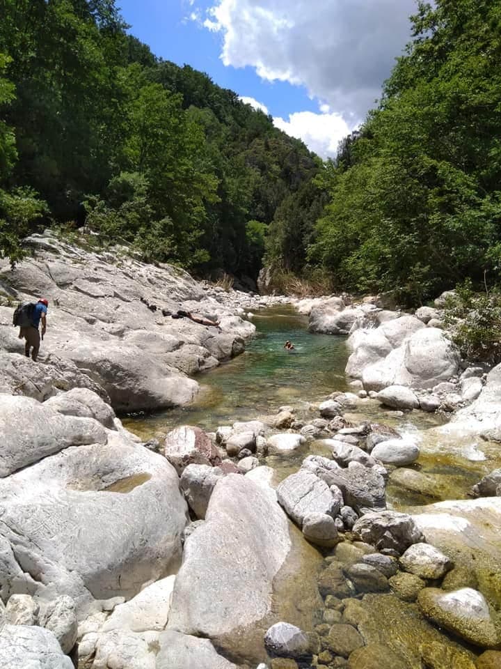 The Albegna river along The park route