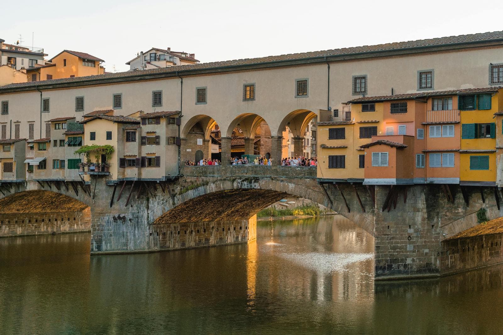 The Vasari Corridor above Ponte Vecchio in Florence