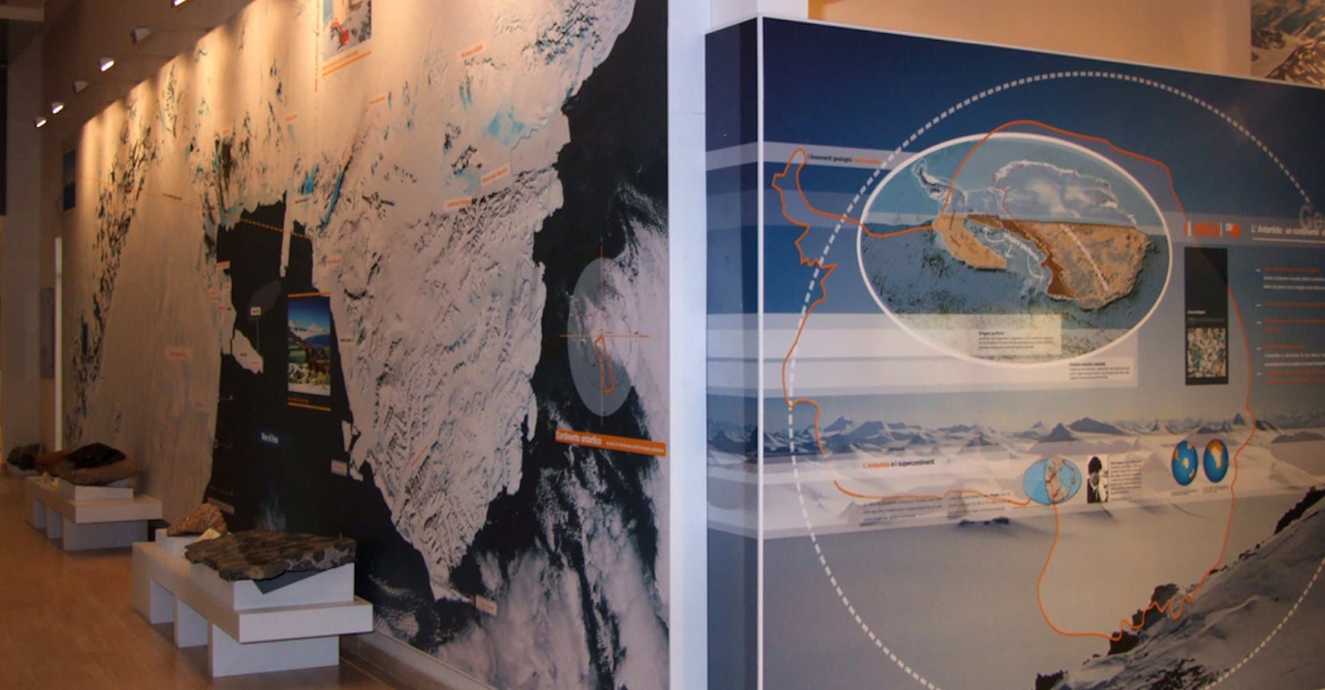 Detail of scientific research in Antarctica at the Felice Ippolito National Antarctic Museum