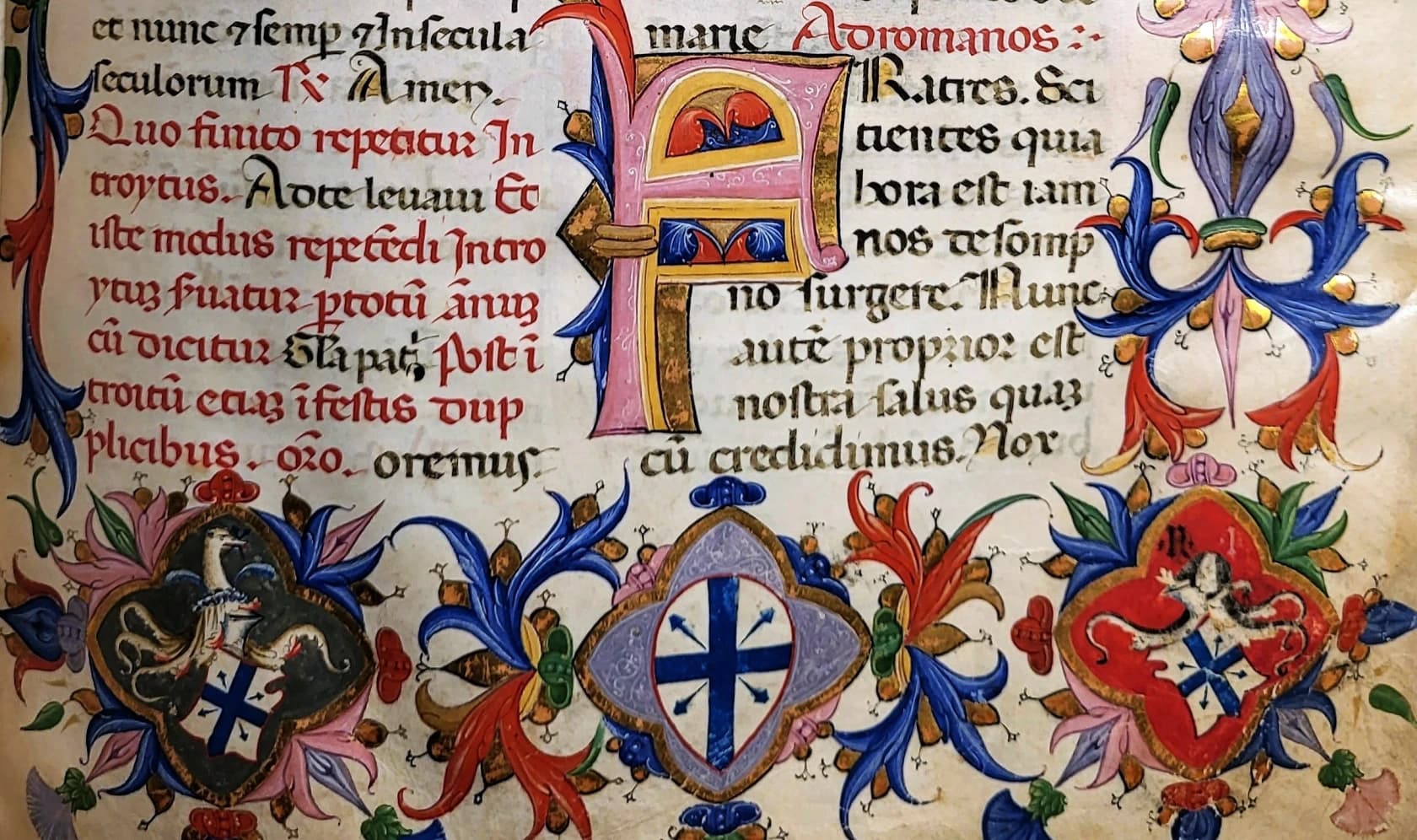 In der Bibliothek ausgestelltes Messbuch von Machiavelli