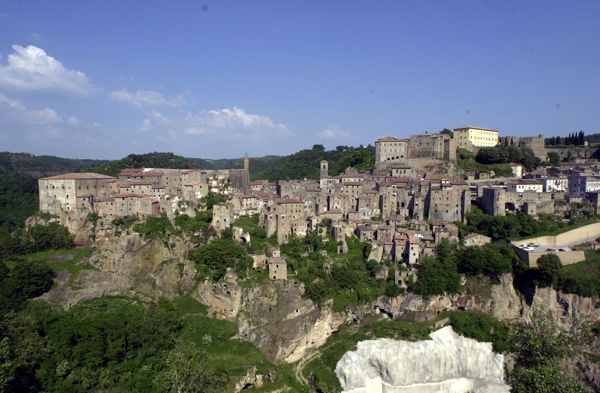 Blick auf das Dorf Sorano