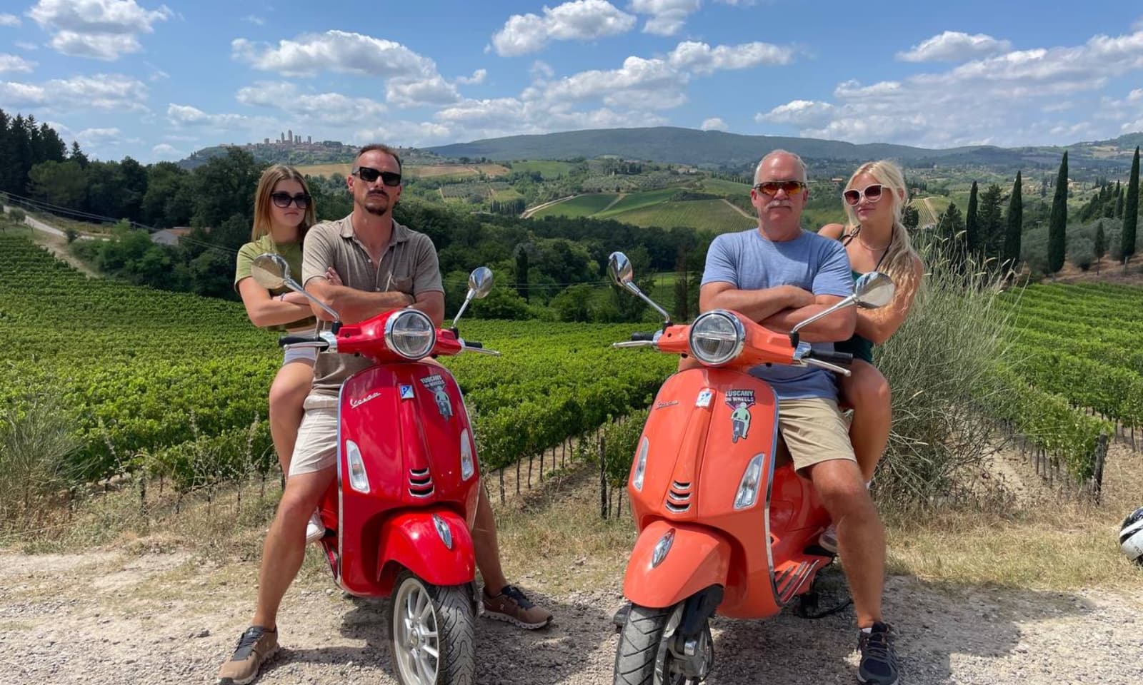 Family private Vespa tour in Tuscany