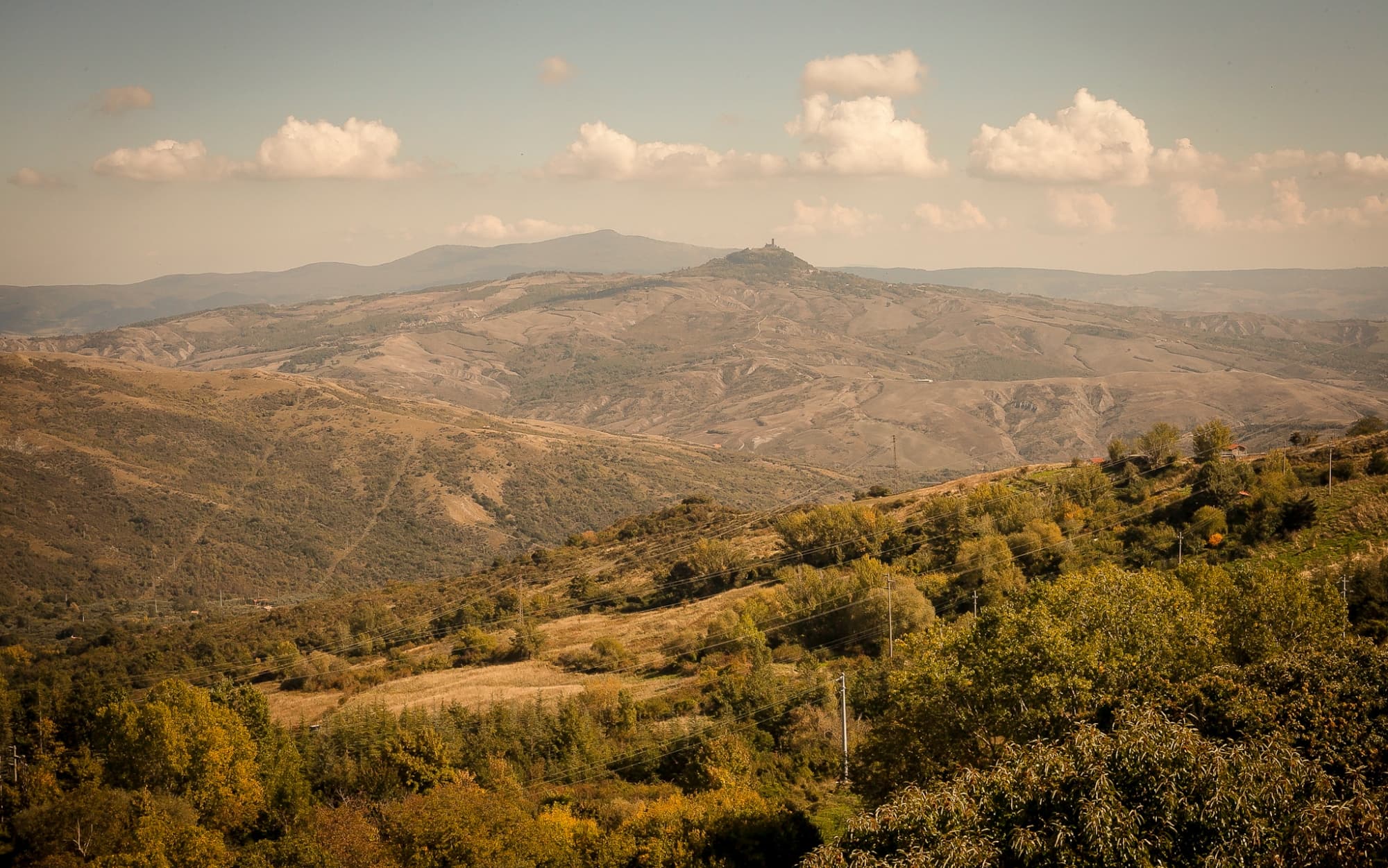 View of Radicofani from Abbadia San Salvatore