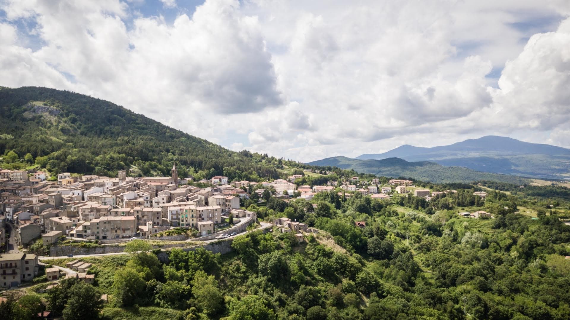 Vista del pueblo de Castell'Azzara