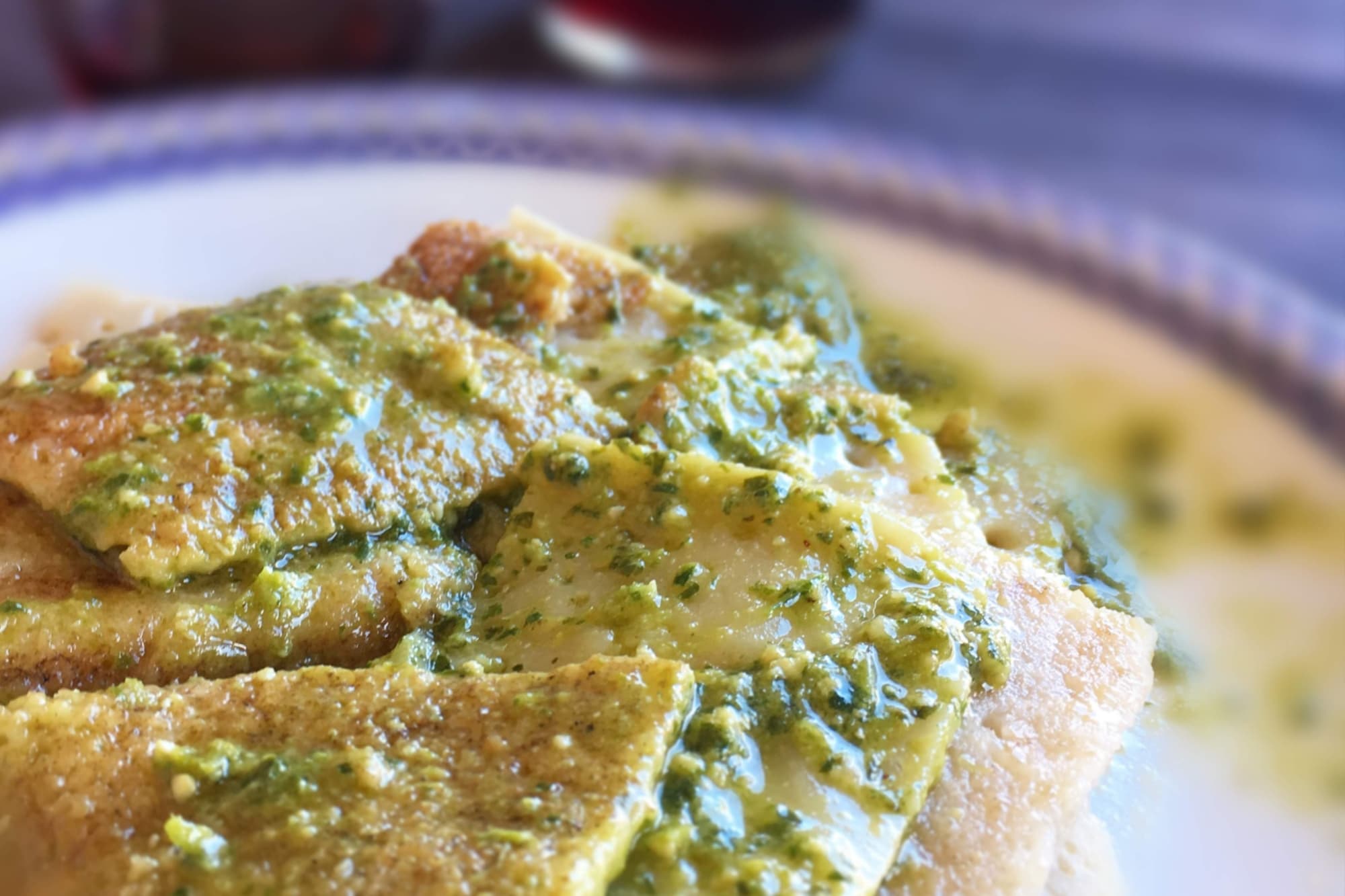I testaroli con il pesto della Lunigiana