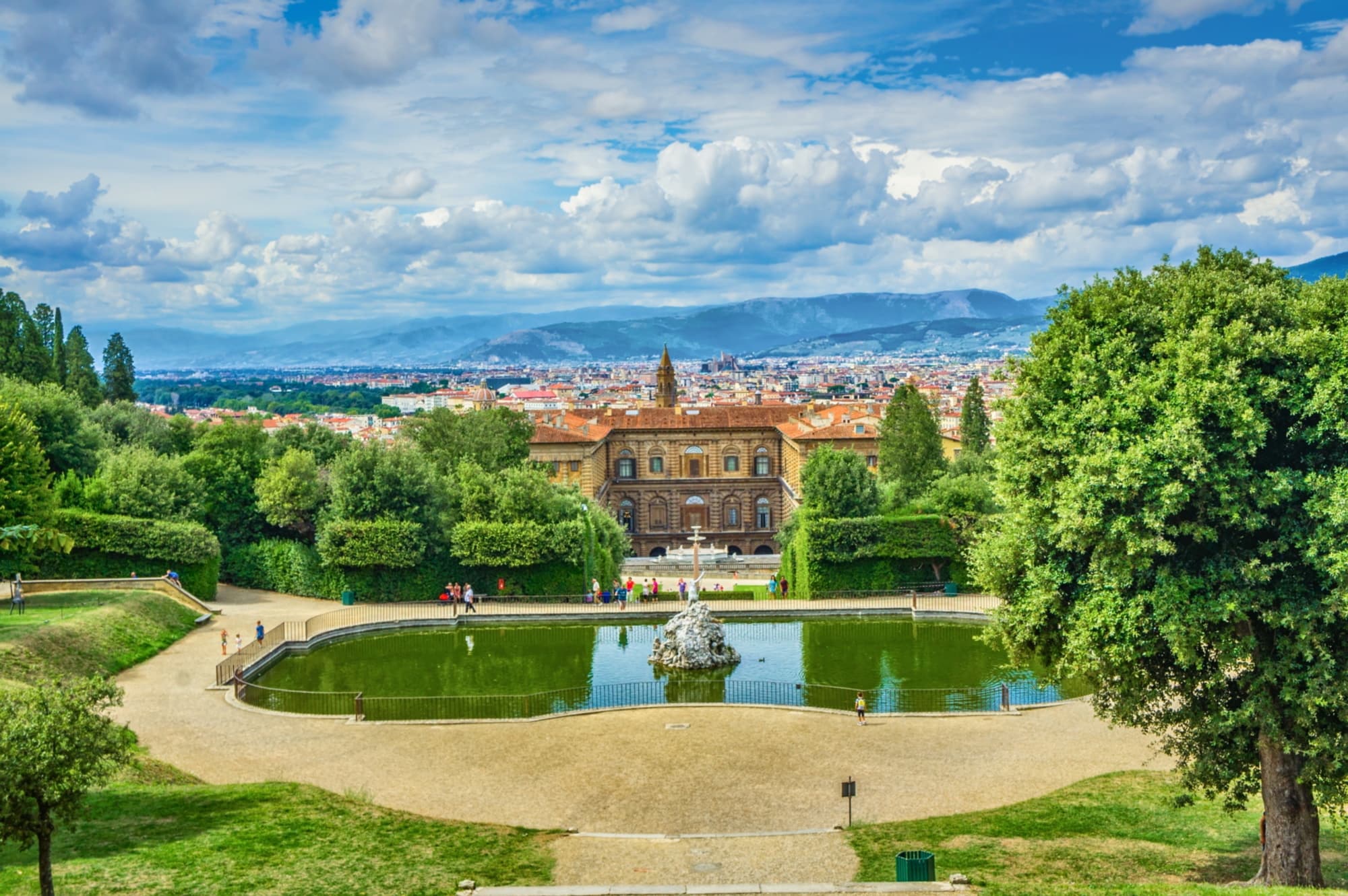 Palazzo Pitti, Giardino Boboli, Firenze. Vista panoramica
