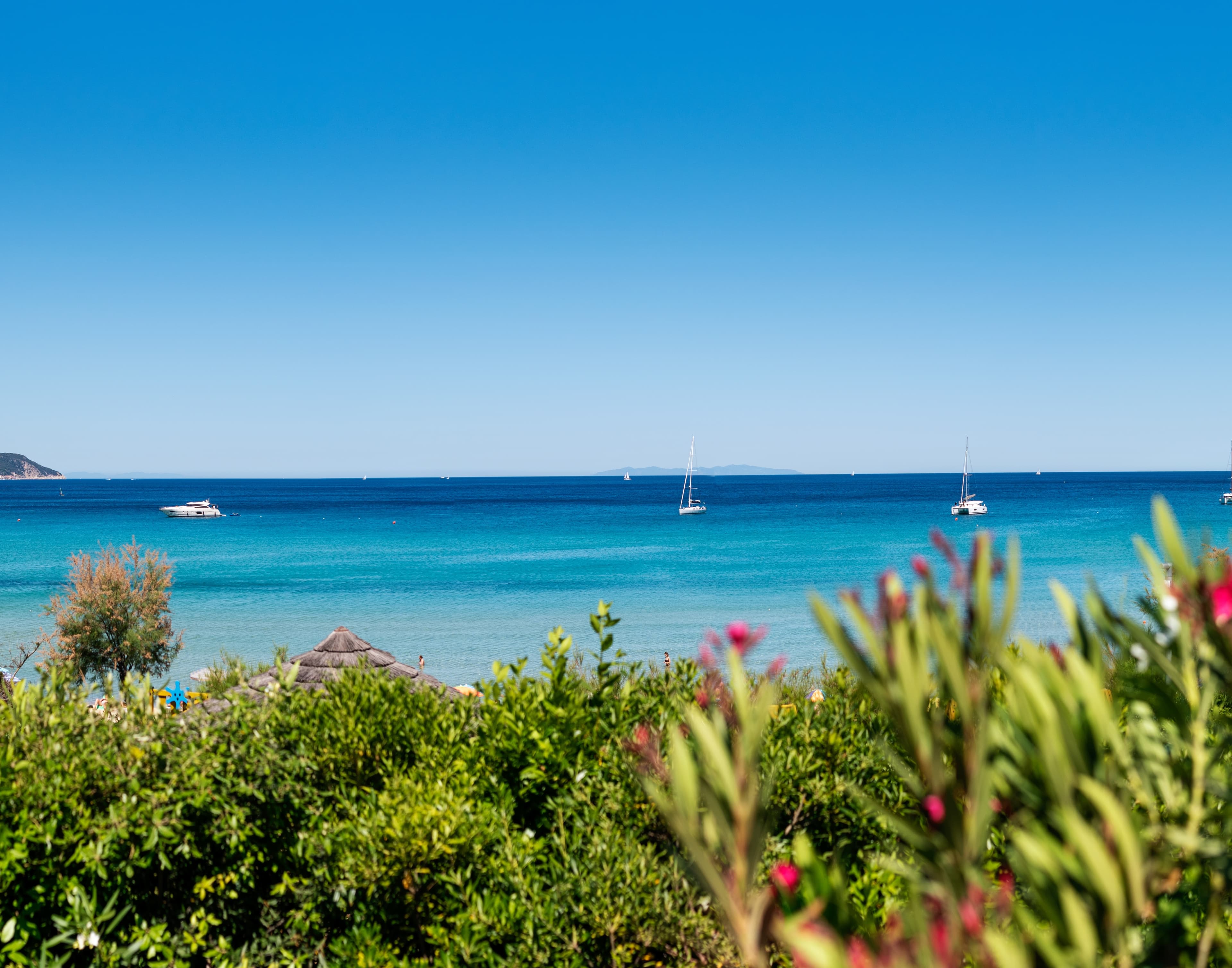 Vue sur la plage de Biodola