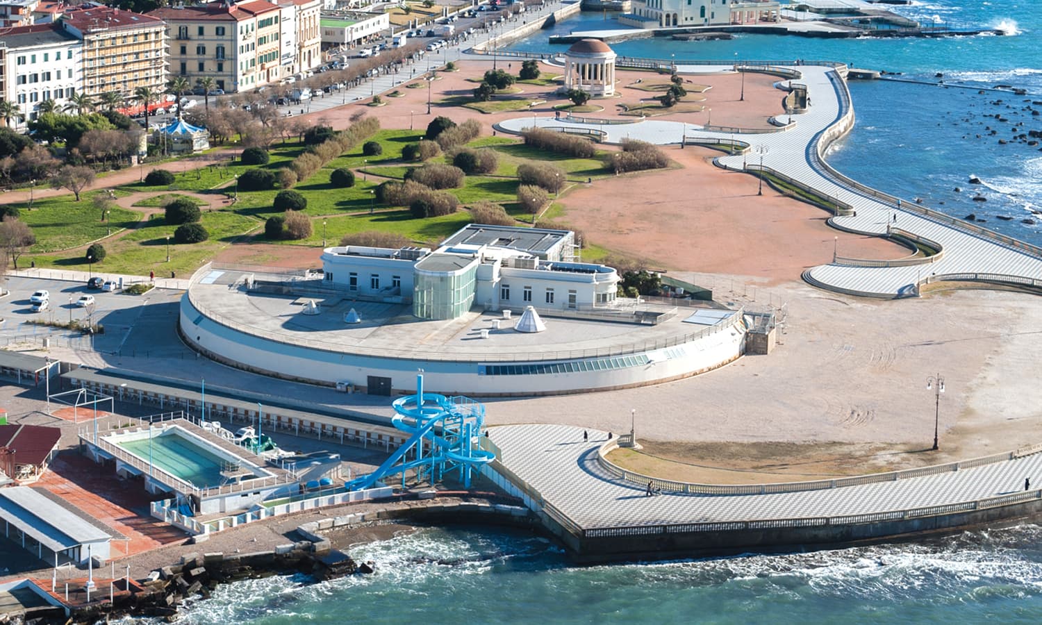 Una vista dell'Acquario dall'alto
