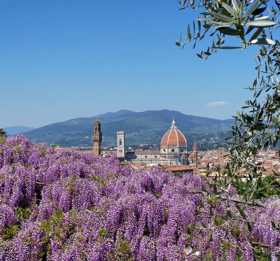 Vista de la catedral de Florencia desde el Jardín Bardini