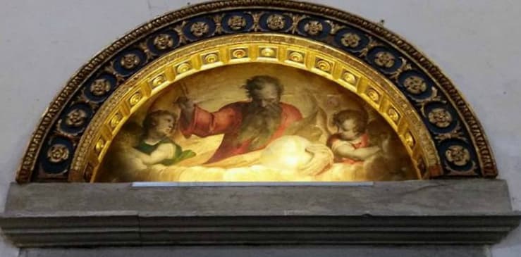Santissima Annunziata, Lünette von Luca Cambiaso