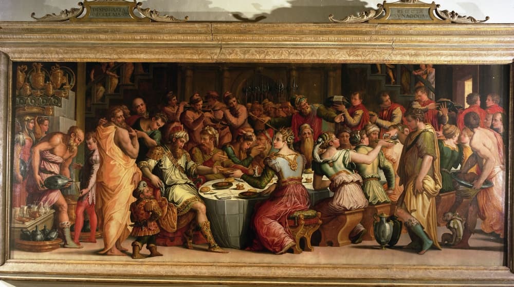 Convito di Ester e Assuero, Vasari