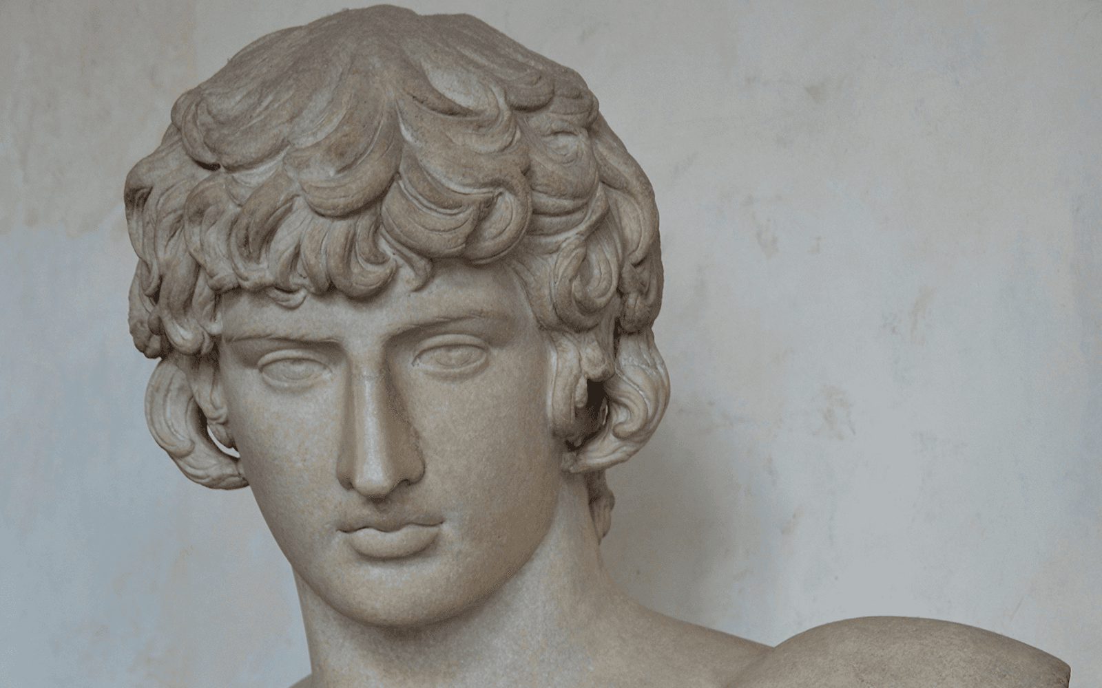 Detail der Büste des Antinoos