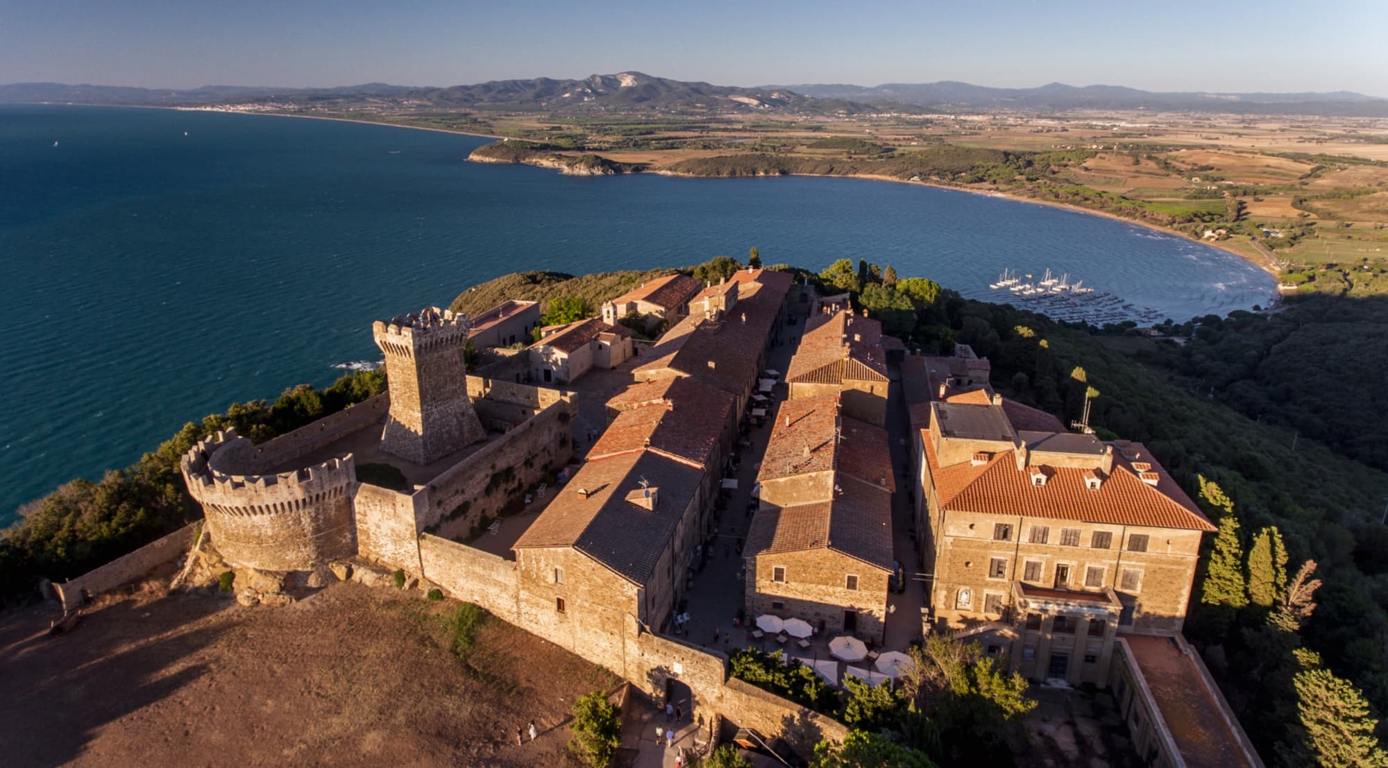 Rocca di Populonia from the drone