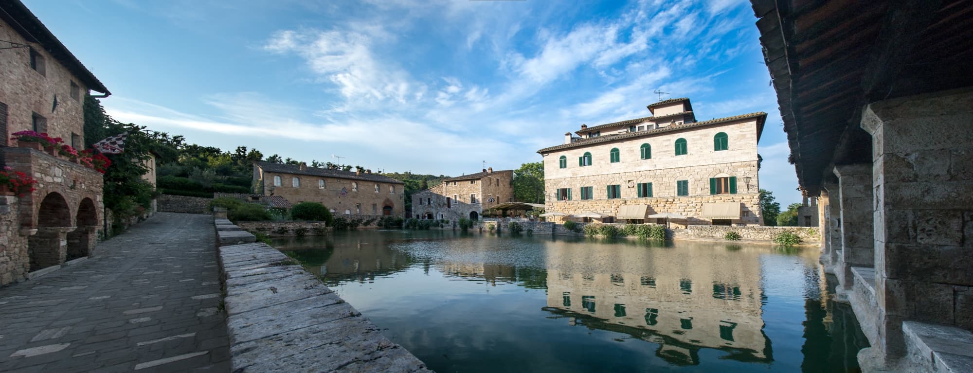 Vista dell'Hotel Le Terme a San Quirico D'Orcia