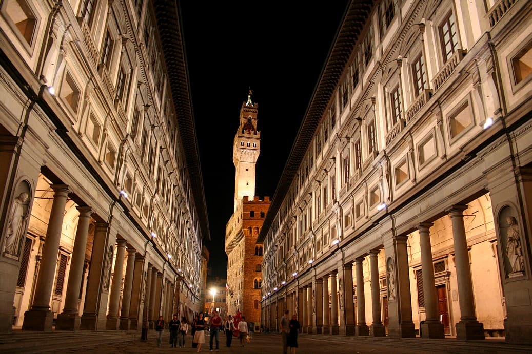 Las Galerías de los Uffizi en Florencia