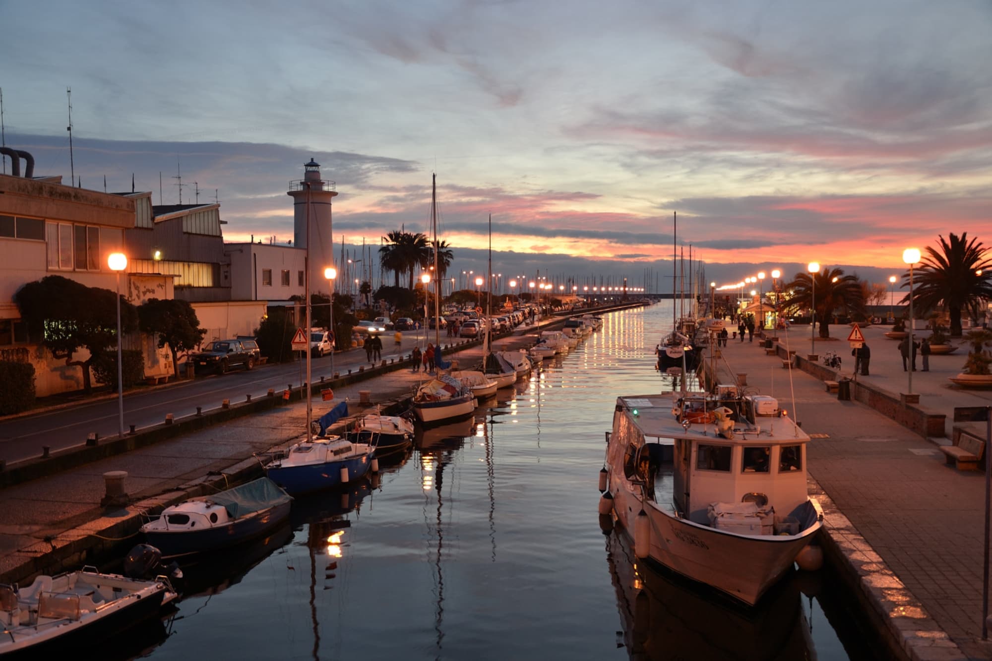 Sonnenuntergang Viareggio