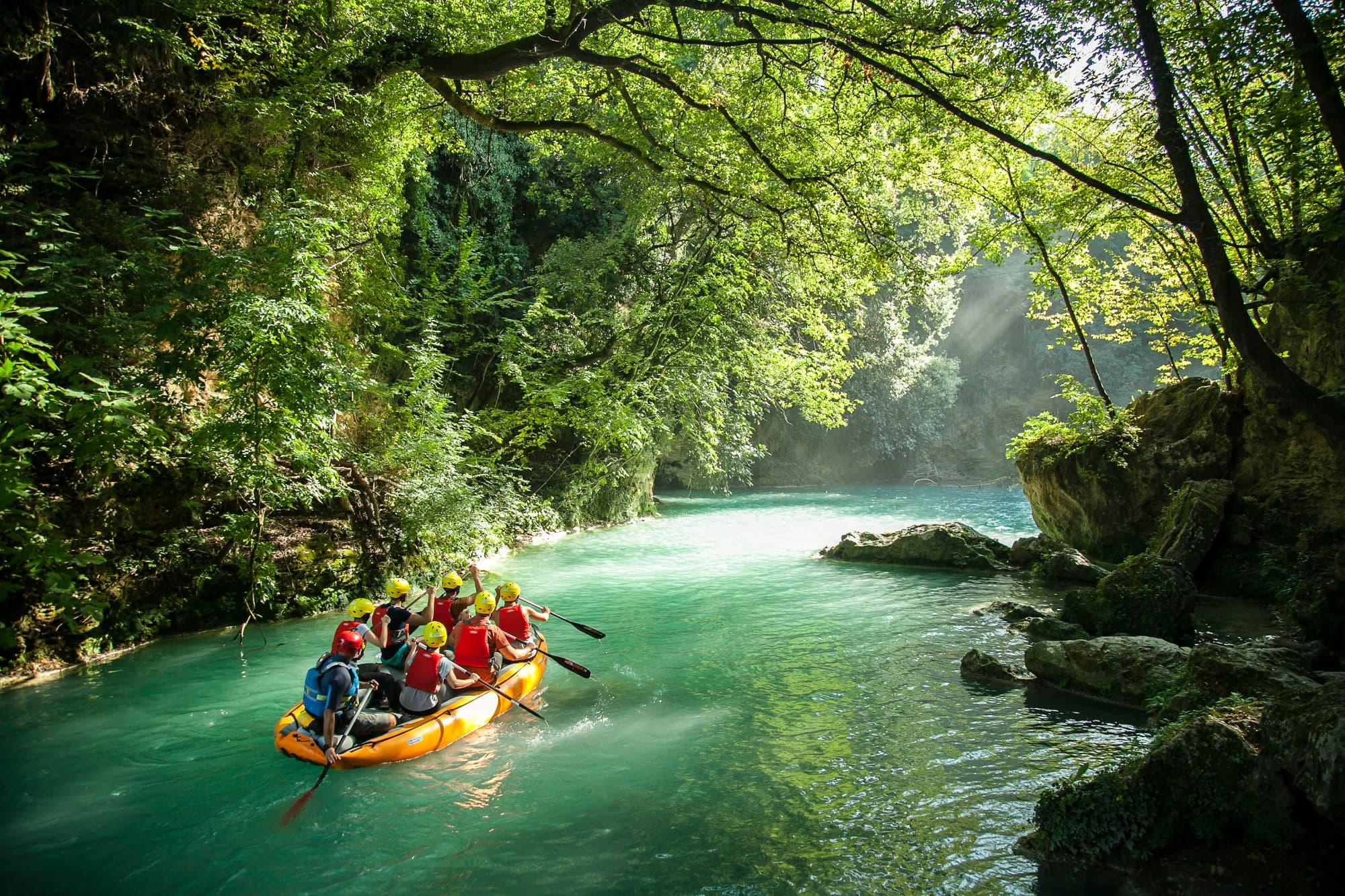 Rafting auf dem Fluss Elsa in Colle di Val d'Elsa