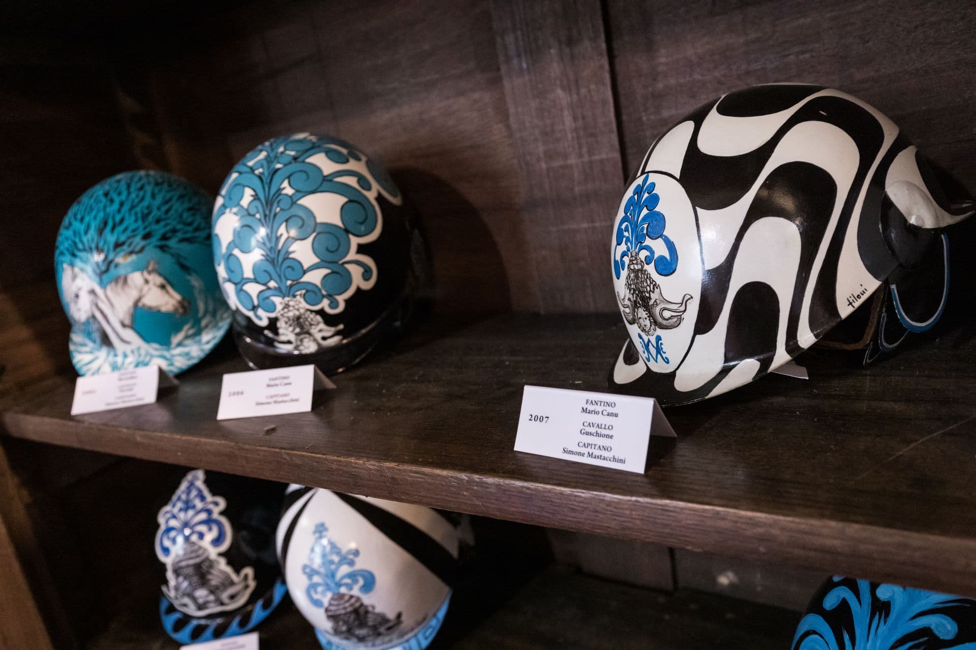 Cascos para el Palio de Castel del Piano en Amiata