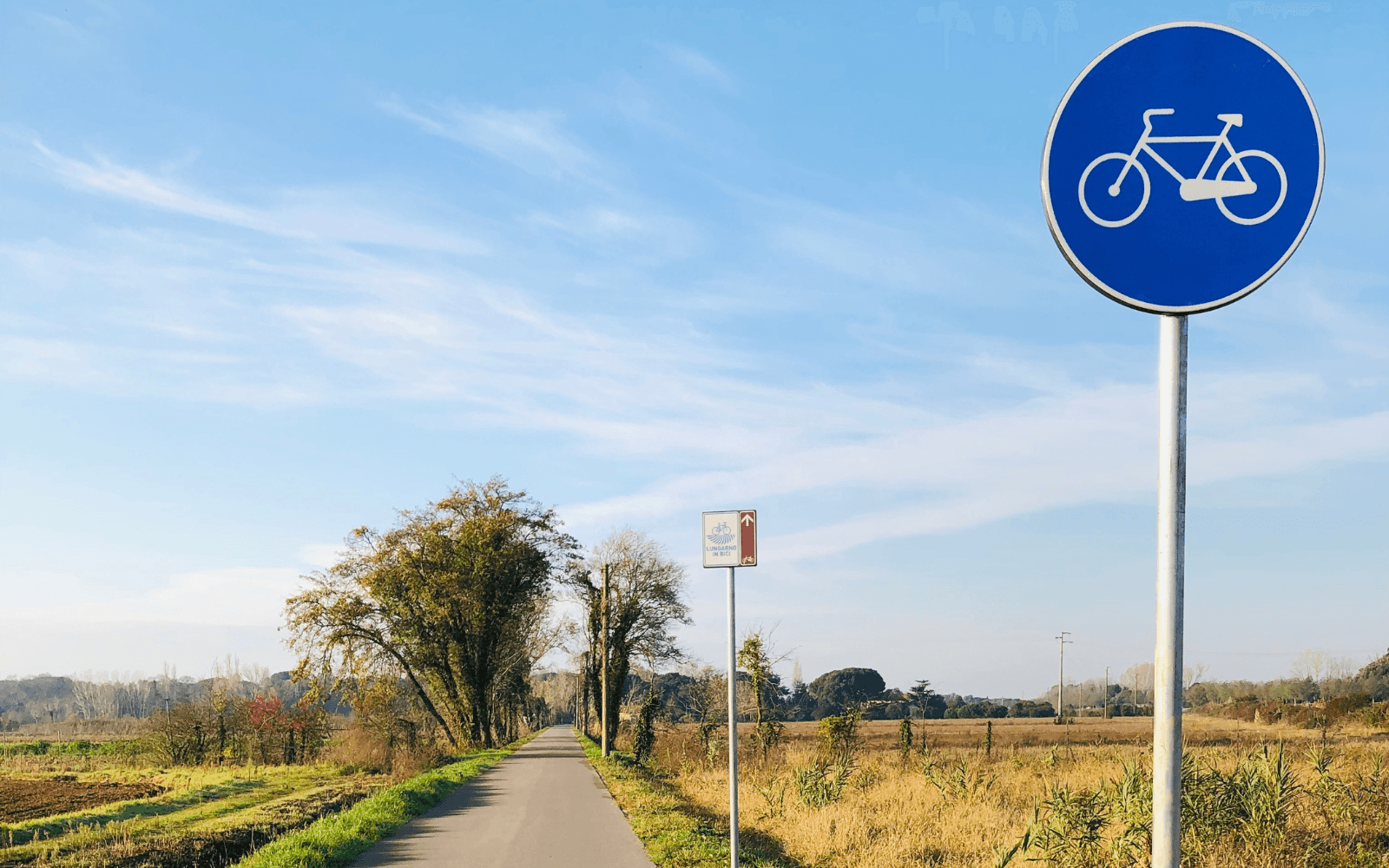 Abschnitt des Trammino-Radweges