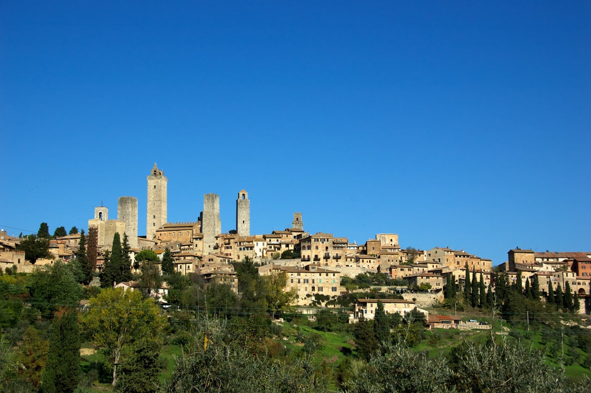 Ausblick auf San Gimignano