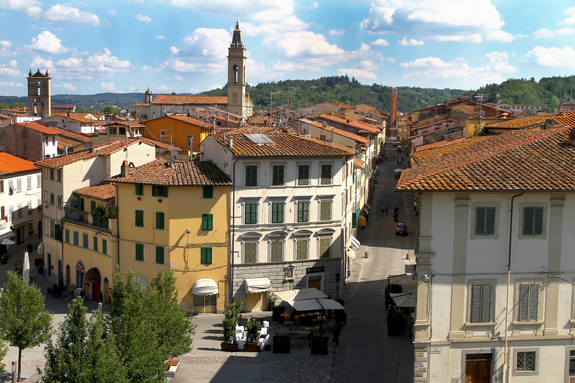 Veduta di Montevarchi dall'alto