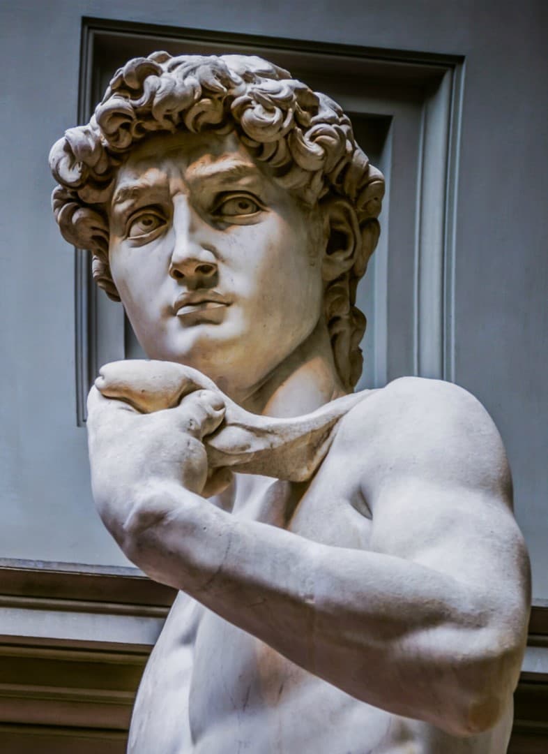 Dettagli del David di Michelangelo
