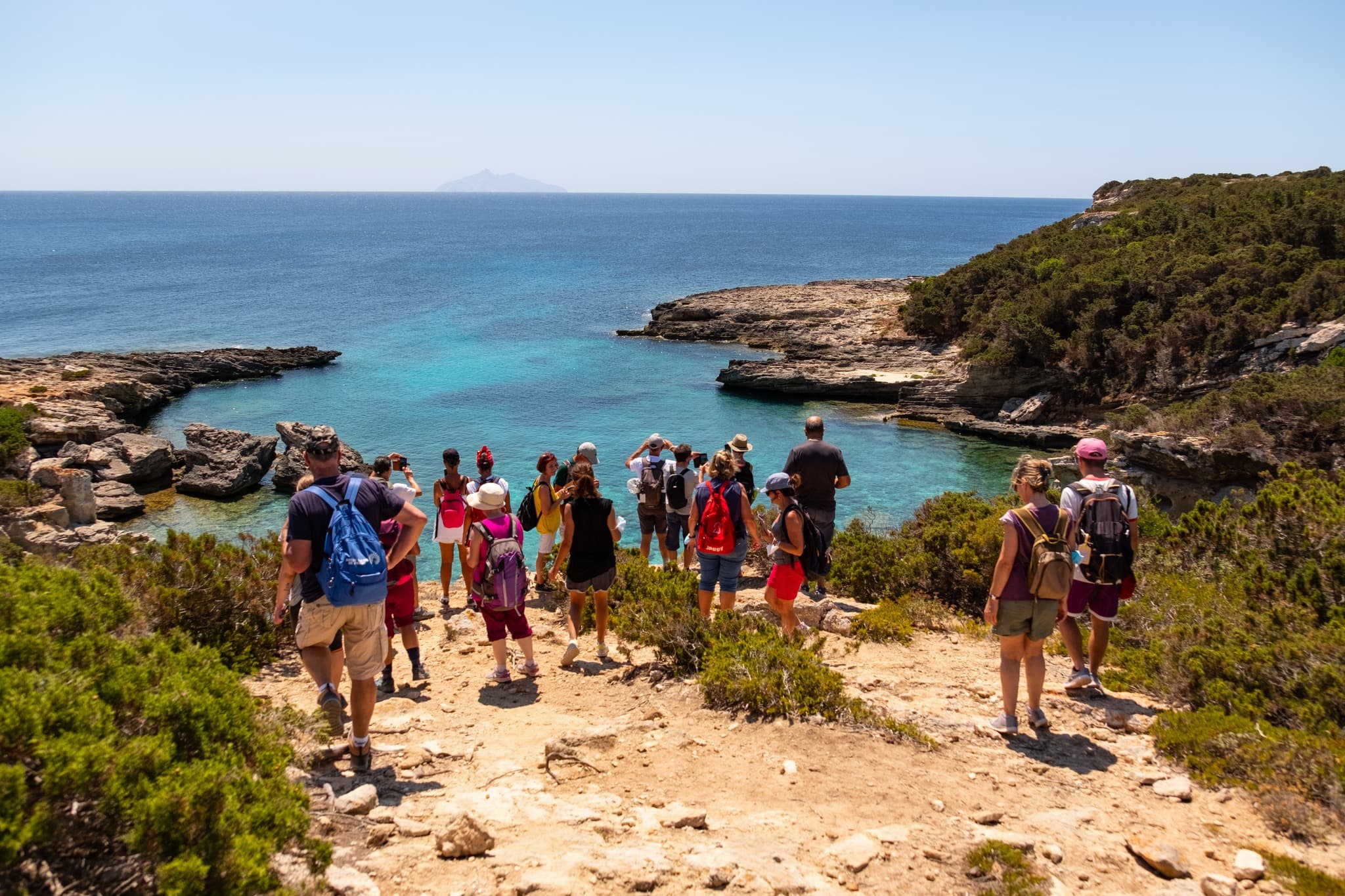 Gruppo trekking isola di Pianosa