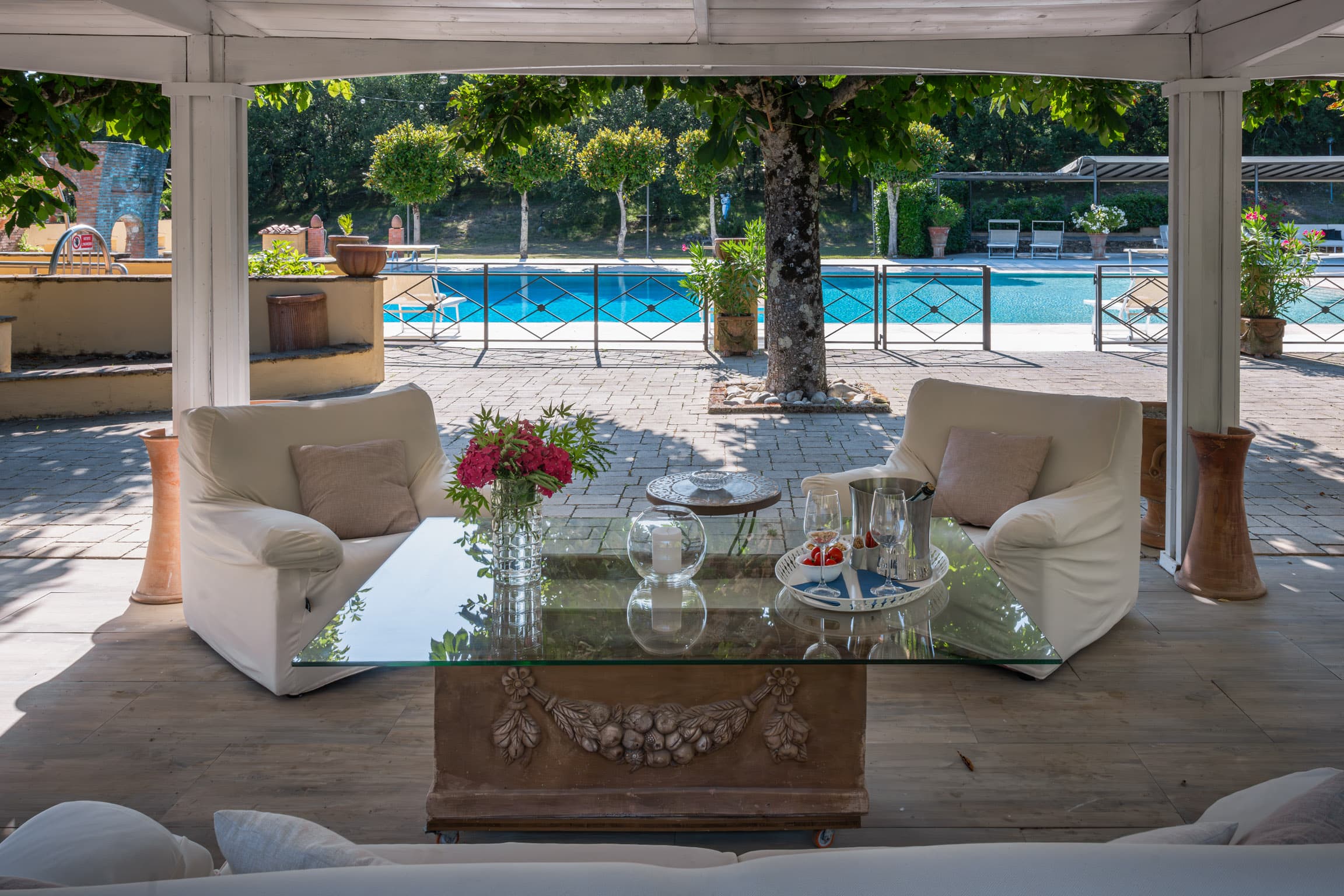 pool and gazebo