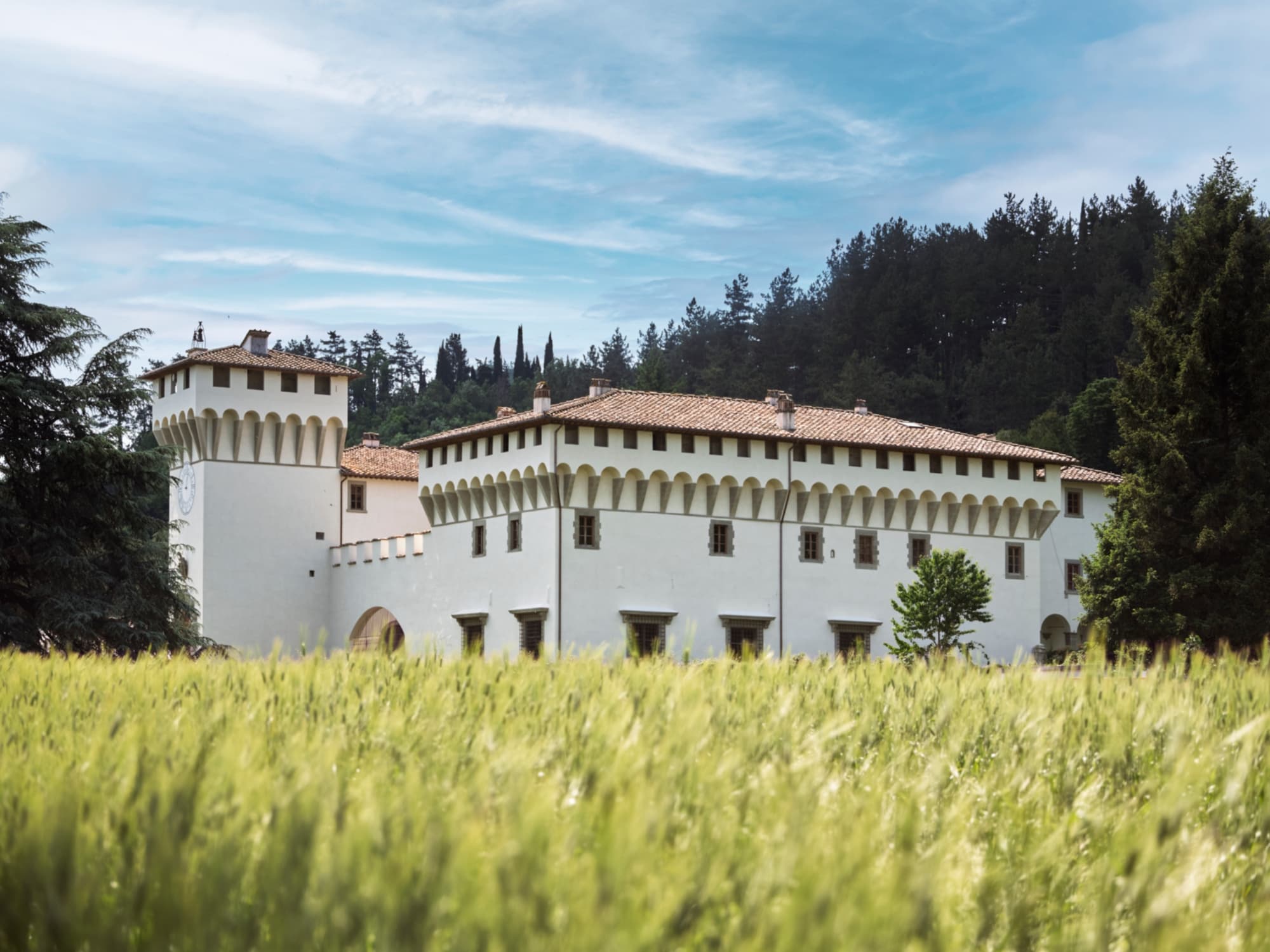 Veduta panoramica della Villa Medicea di Cafaggiolo