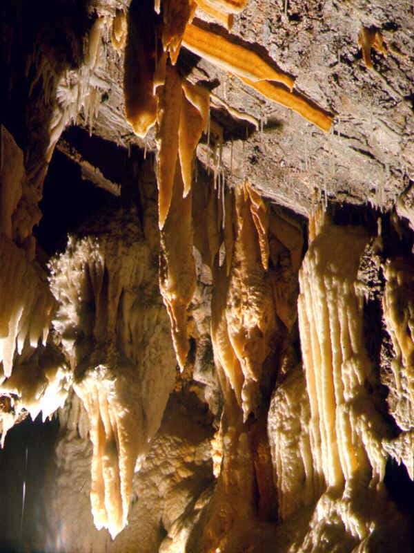 Concrezioni calcaree nella Grotta del Vento