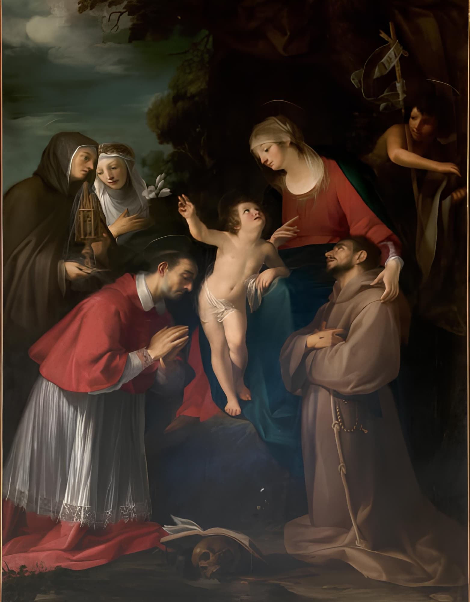 Madonna col Bambino e i Santi Carlo Borromeo, Francesco, Chiara, Caterina da Siena e Giovanni Battista