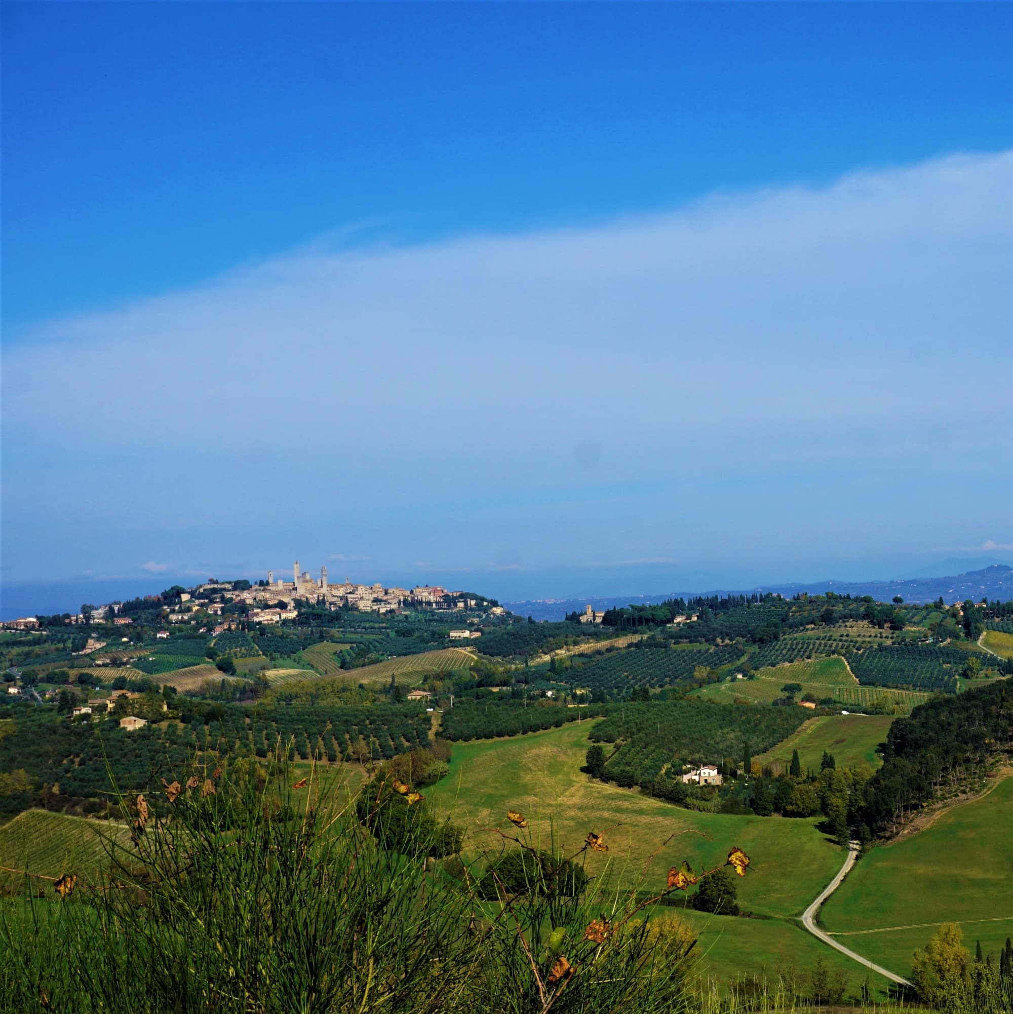 Trekking in the countryside of San Gimignano