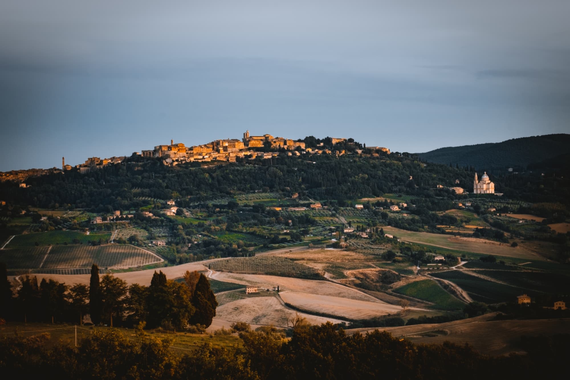 Vista della città di Montepulciano