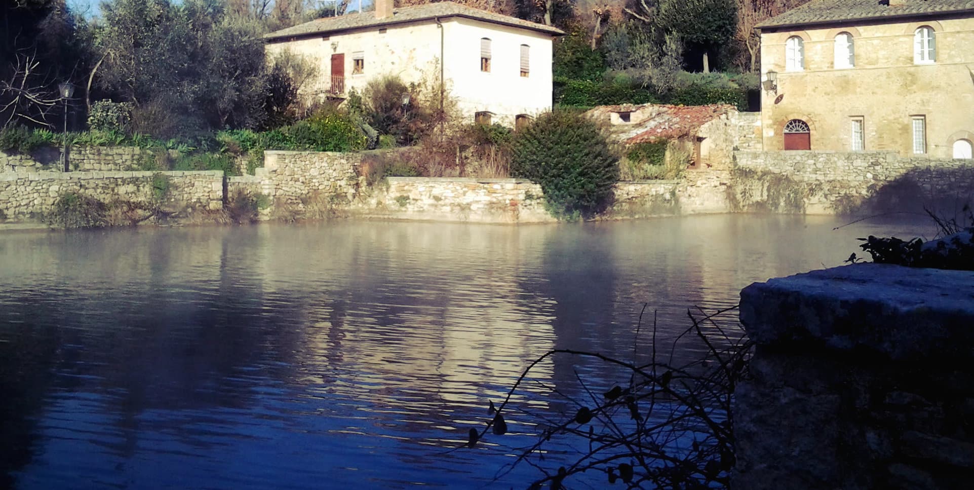 Scorcio di Bagno Vignoni nel cuore della Val d’Orcia