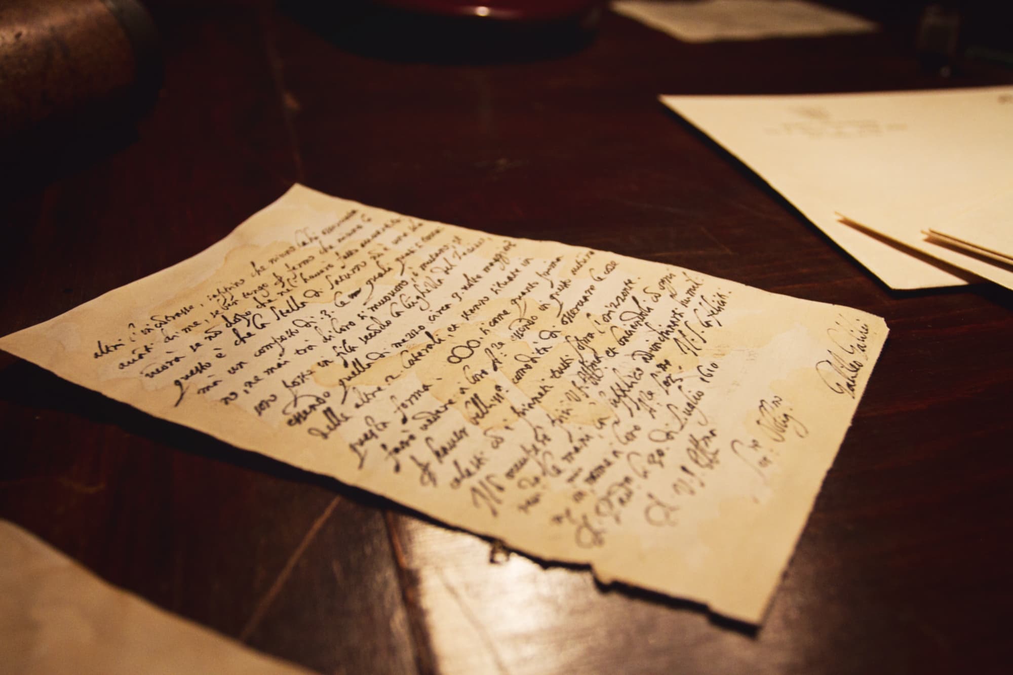 La firma di Galileo alla Domus Galilæana a Pisa