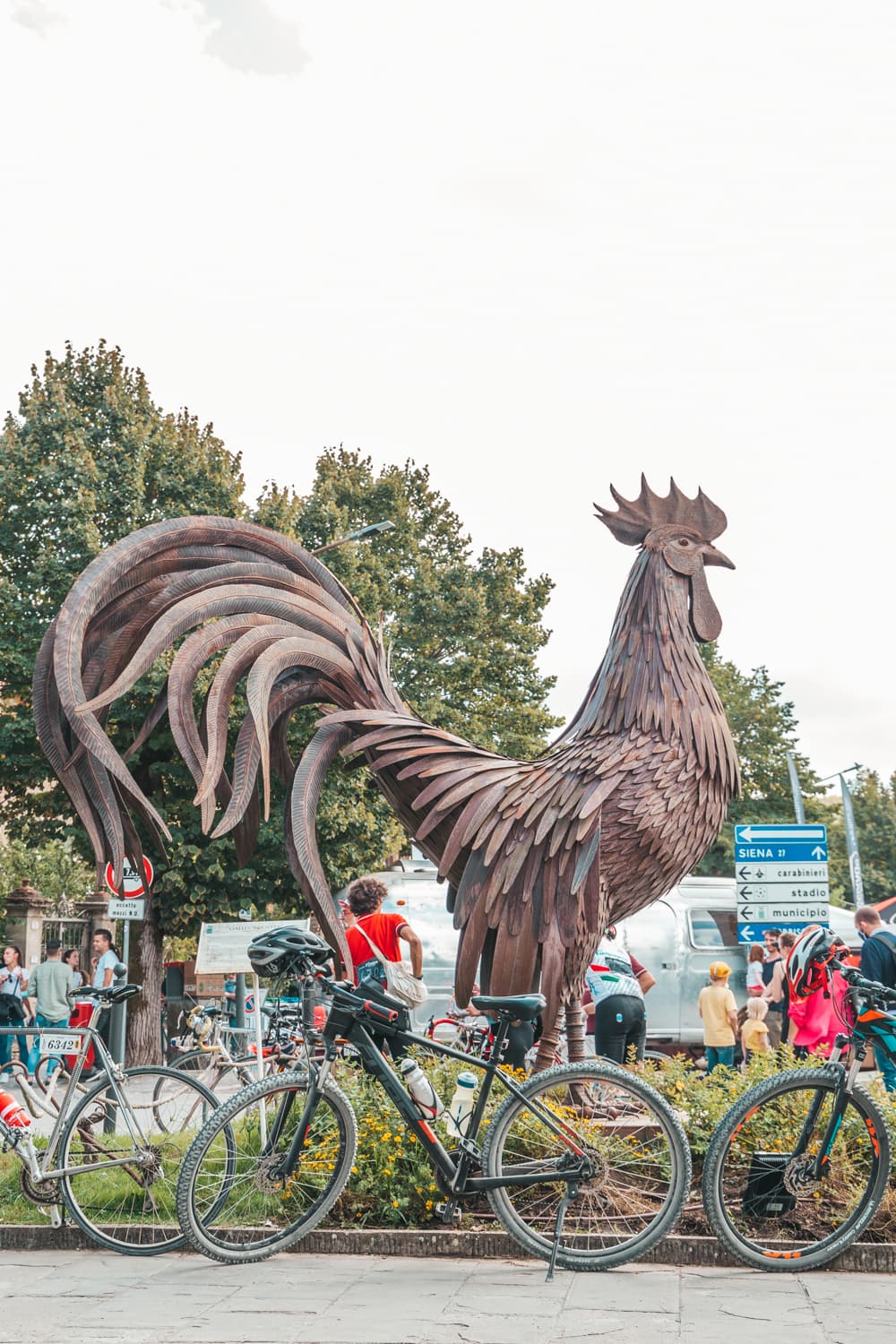 Il Gallo Nero di Gaiole durante la manifestazione ciclistica L'Eroica