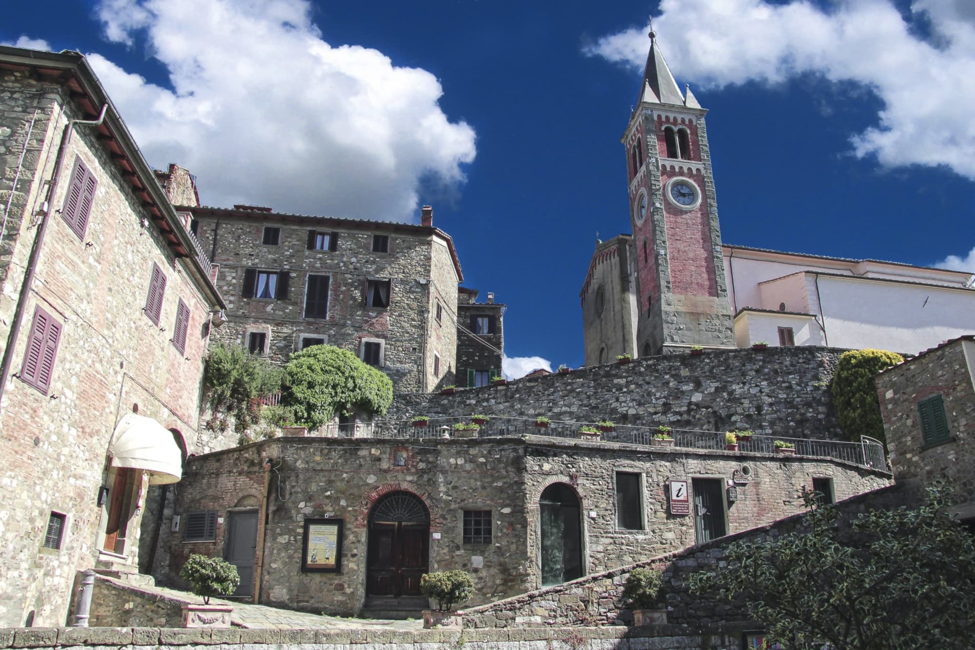 Panoramic side view of the Church of Santa Maria in Ambra