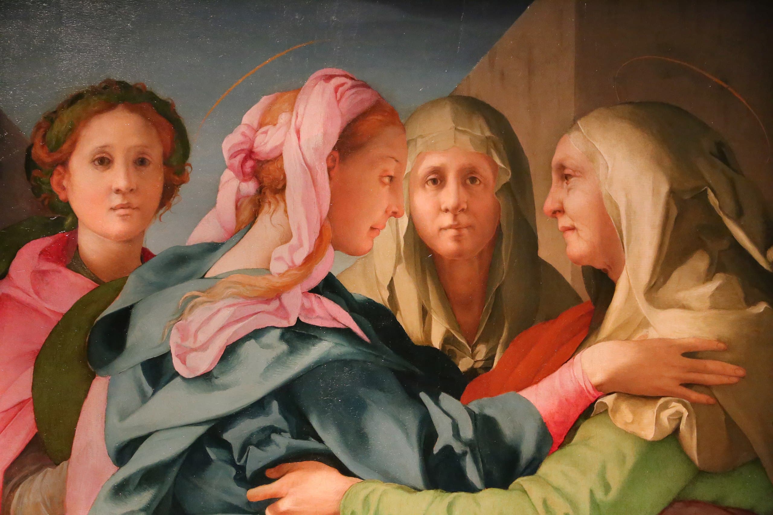La Visitazione di Pontormo, dettaglio