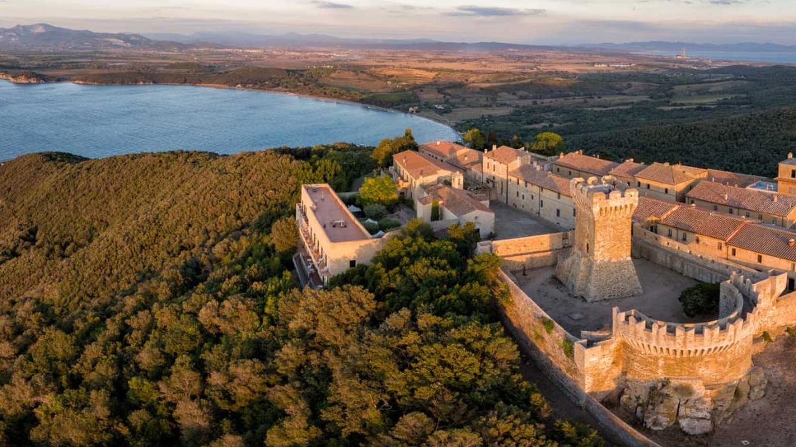 Aerial view of the Gulf of Baratti