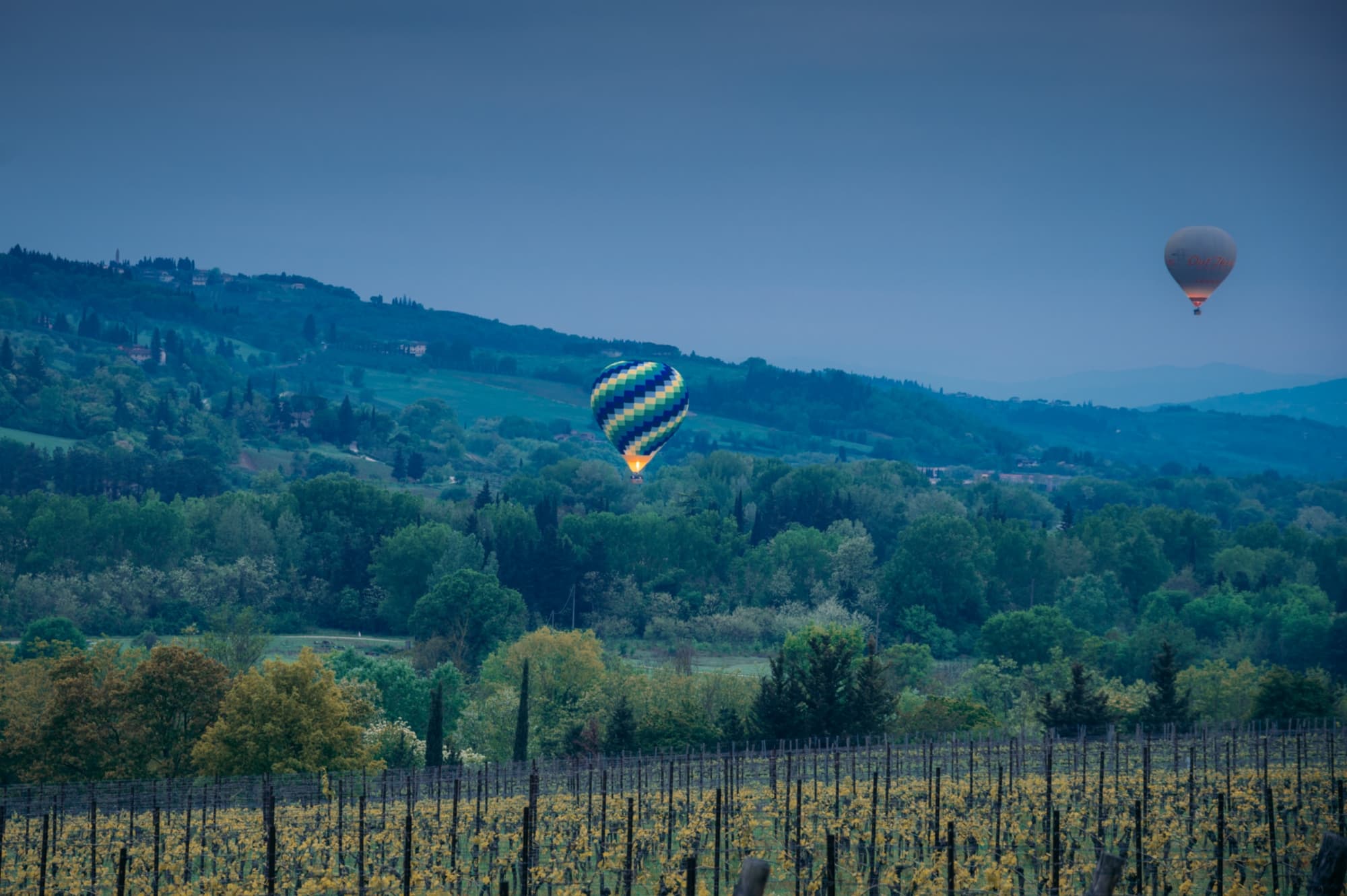 Globos aerostáticos en Chianti
