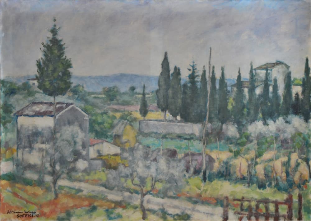 A.-Soffici-Paesaggio-toscano-1952-Museo-Casa-Rodolfo-Siviero