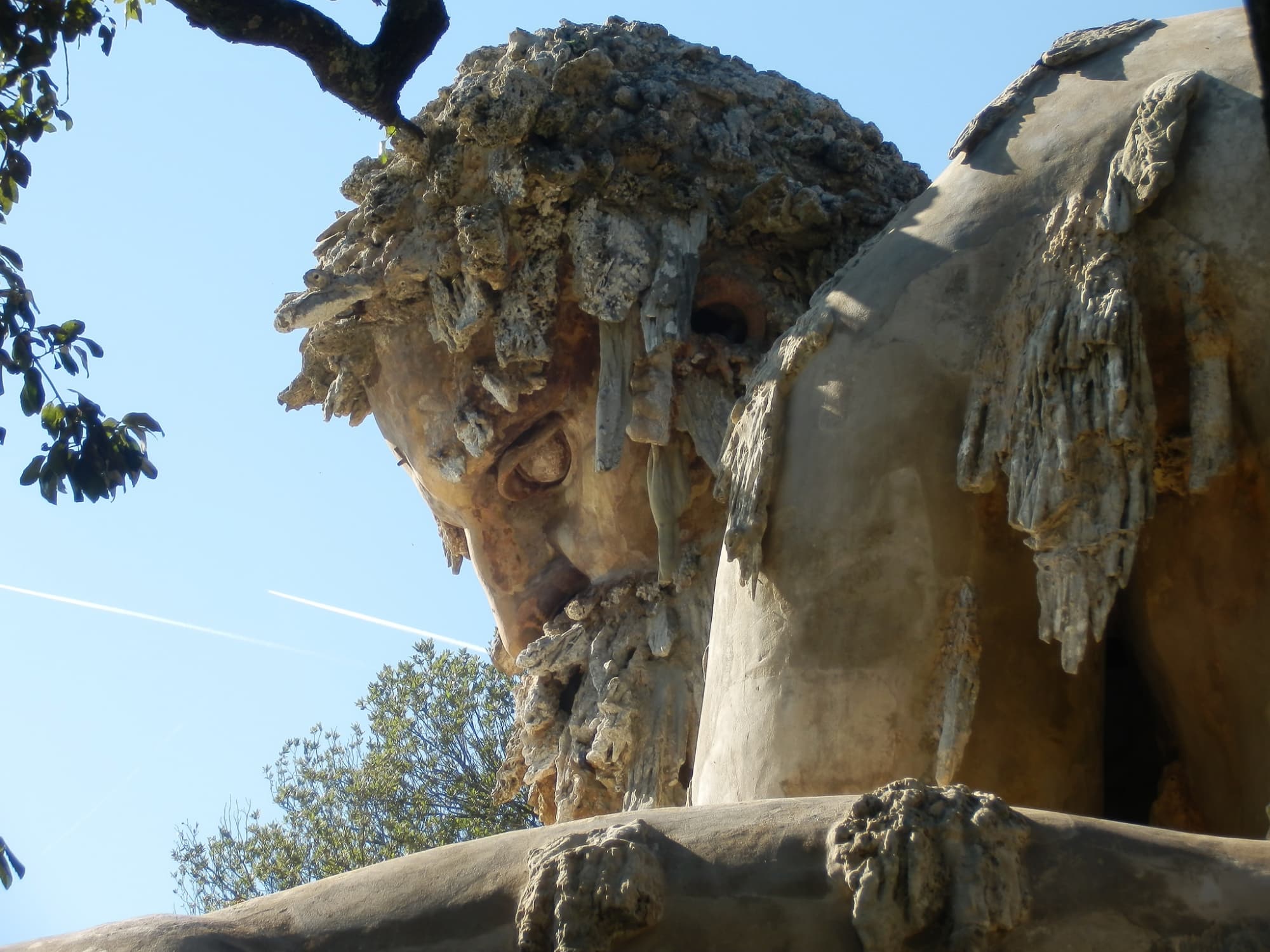 Detalle del rostro del Gigante de Giambologna